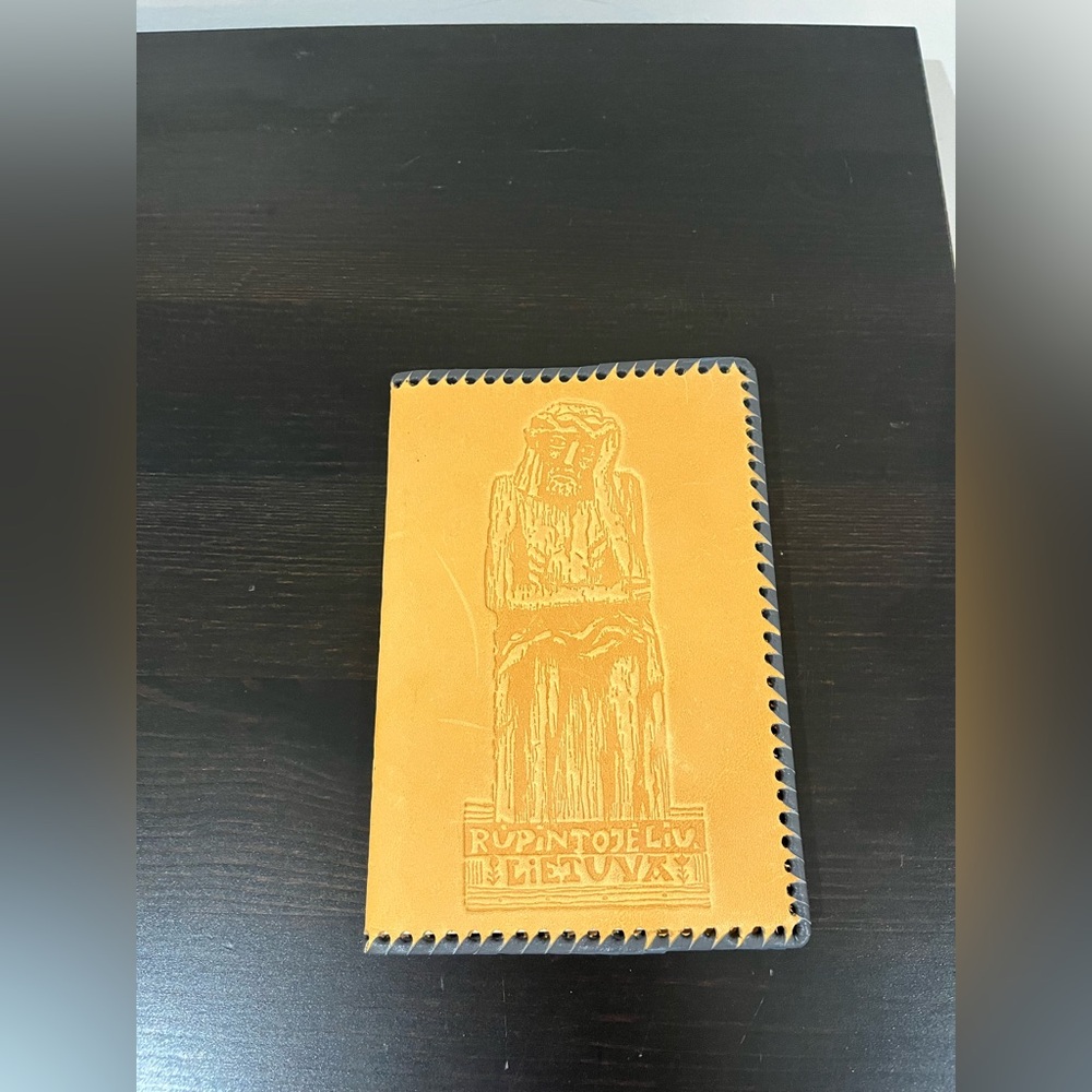 Free with purchase - NWOT Engraved Yellow Leather Journal